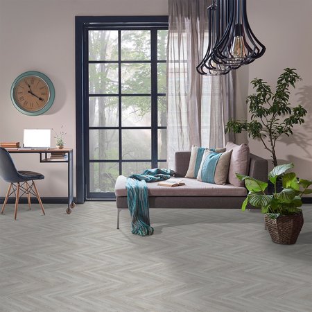 Lucida Surfaces LUCIDA SURFACES, DecoCore Peak Shine Herringbone 5.1 in. x25.4 in. 7mm 22MIL Interlocking Luxury Vinyl Planks , 16PK DC-702CPLT